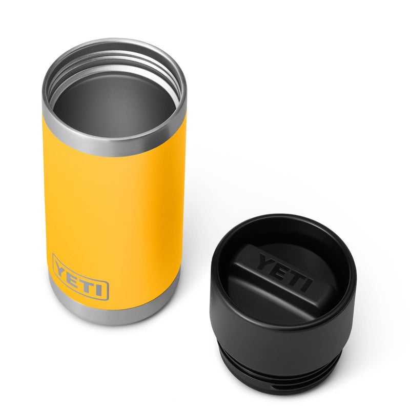 YETI Rambler 12 oz Bottle, Stainless Steel, Vacuum Insulated, with Hot Shot Cap, Alpine Yellow - Image 3