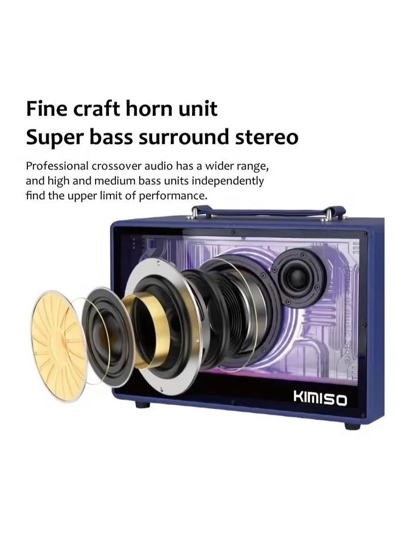 Smart Berry M90 Portable Bluetooth Speaker with 2 UHF Wireless Microphones – Karaoke System for Adults & Kids, Progressive LED Lights, Rechargeable Home Party Sound System with Deep Bass & Clear Audio - Image 3