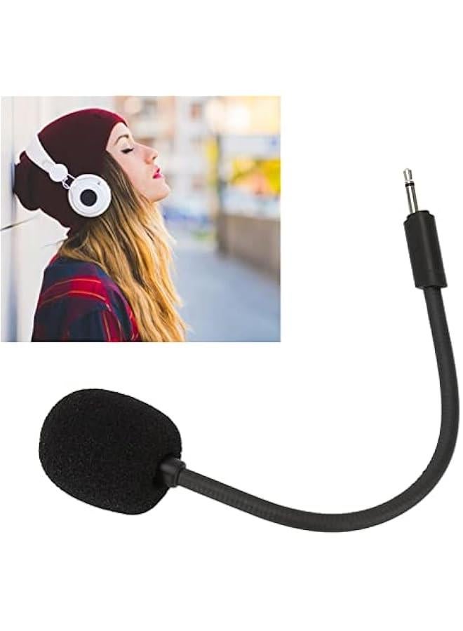 Game Mic Replacement for JBL 100, Noise Cancelling Sponge Adjustable Microphone Arm, 2.5mm Detachable Game Boom Microphone for Gaming Headsets - Image 4
