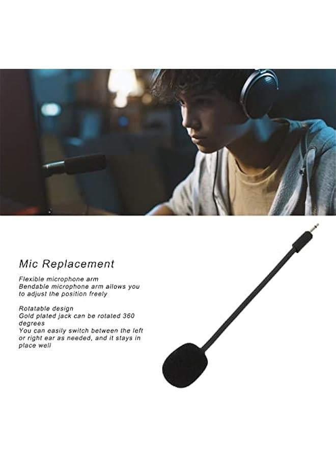 Game Mic Replacement for JBL 100, Noise Cancelling Sponge Adjustable Microphone Arm, 2.5mm Detachable Game Boom Microphone for Gaming Headsets - Image 2