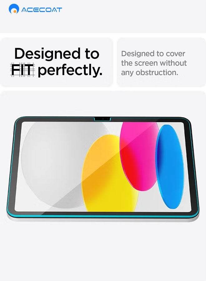ACECOAT Screen Protector for iPad (A16) 11th Gen 11 Inch 2025/10th Gen 10.9 Inch 2022, 9H Hardness Tempered Glass, Bubble Free Easy Installation, Full Coverage And Anti Scratch Case Friendly & [Face ID & Pencil] Compatible - Image 5