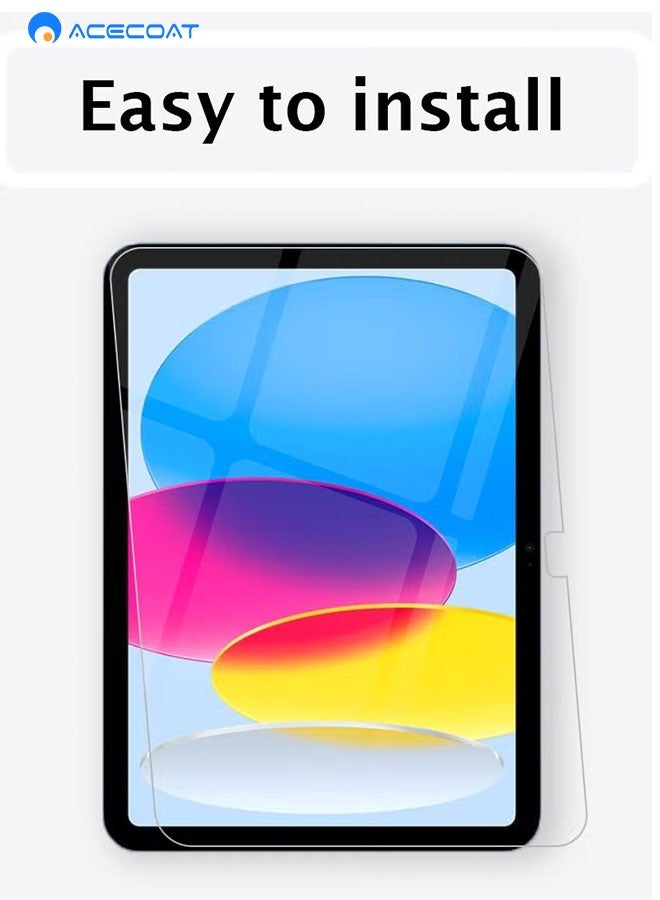 ACECOAT Screen Protector for iPad (A16) 11th Gen 11 Inch 2025/10th Gen 10.9 Inch 2022, 9H Hardness Tempered Glass, Bubble Free Easy Installation, Full Coverage And Anti Scratch Case Friendly & [Face ID & Pencil] Compatible - Image 3