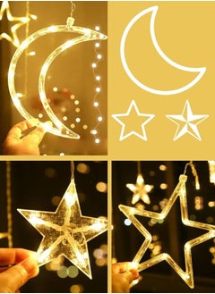 Draxon Ramadan Decoration Light 3.5M Eid Moon And Star Lights Decorative String LED Curtain For Gift Party Home Indoor Outdoor Stairs Backyard Waterproof (Connection Able)  - Image 2