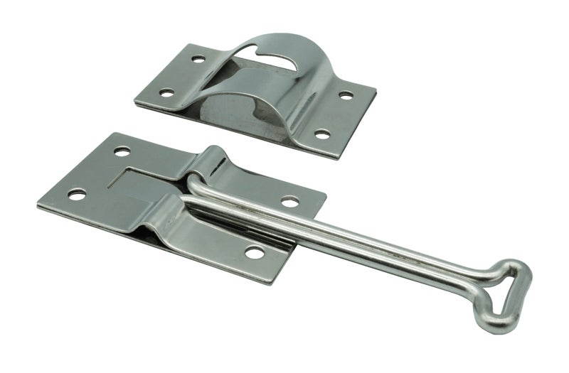 4 Inches T Style Entry Door Latch Hardware,Self Closing Catch Holder Stainless Steel for RV Camper Trailer Cargo, (1 Pack)