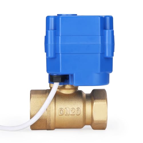 U.S. Solid Motorized Ball Valve- 3/4" Brass Ball Valve with Standard Port, 9-24V AC/DC and 2 Wire Auto Return Setup, Normally Open - Image 3