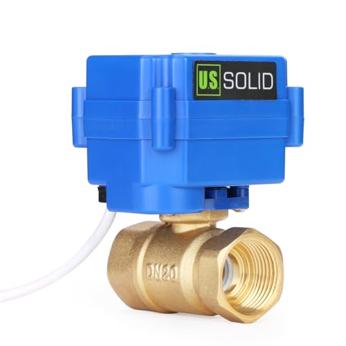 U.S. Solid Motorized Ball Valve- 3/4" Brass Ball Valve with Standard Port, 9-24V AC/DC and 2 Wire Auto Return Setup, Normally Open - Image 2
