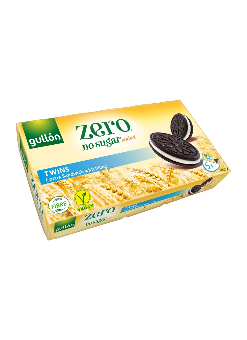 Gullon Sugar-Free Twins Cocoa Sandwich Cookies 210g - Image 1