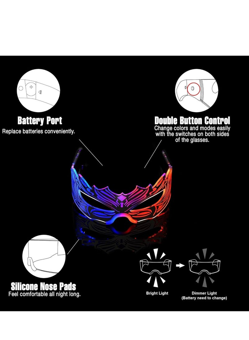 Light-up LED Glasses Light Up for Party Adults and Kids Multi Color Futuristic Mask festival Accessories Glow in the Dark - Image 5