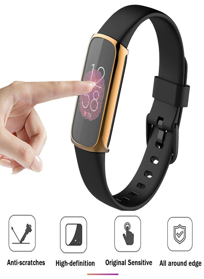NINKI Compatible Fitbit Luxe Case, Rose Gold, Full Coverage Soft TPU Protector - Image 3