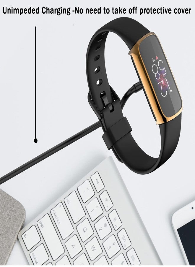 NINKI Compatible Fitbit Luxe Case, Rose Gold, Full Coverage Soft TPU Protector - Image 4