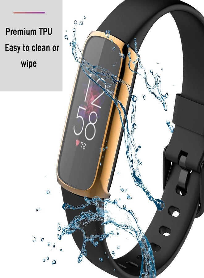 NINKI Compatible Fitbit Luxe Case, Rose Gold, Full Coverage Soft TPU Protector - Image 5