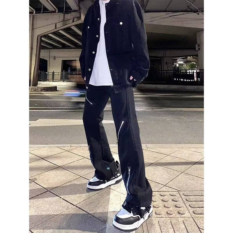 Unisex Classic Denim Jeans Loose Fit Daily Outdoor Wear - Image 5