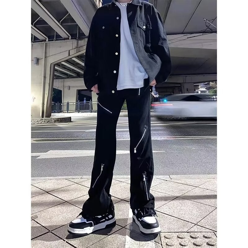 Unisex Classic Denim Jeans Loose Fit Daily Outdoor Wear - Image 4