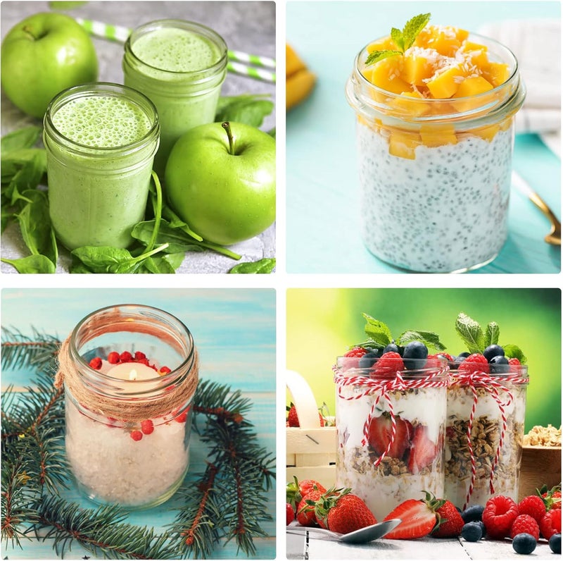 VERONES Mason Jars 8 OZ, 8 OZ Canning Jars Jelly Jars With Regular Lids, Ideal for Jam, Honey, Wedding Favors, Shower Favors - Image 5