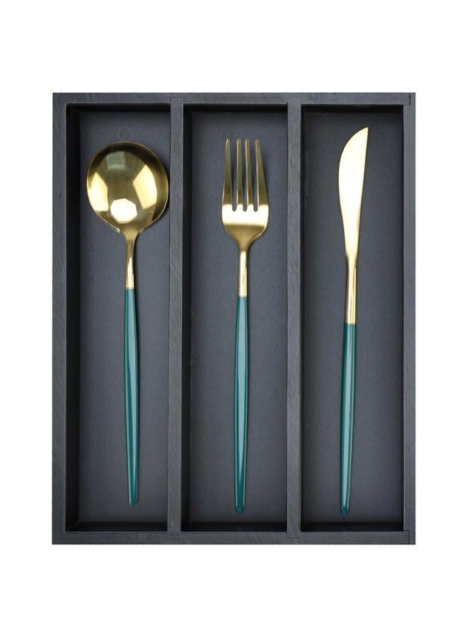 Hilislog Small Silverware Drawer Organizer Kitchen Utensils Bamboo Cutlery Tray Narrow Flatware Organizer For Drawer Skinny Spoon Fork Holder Drawers Slim Silverware Tray Black Flatware Cutlery Organizer - Image 1