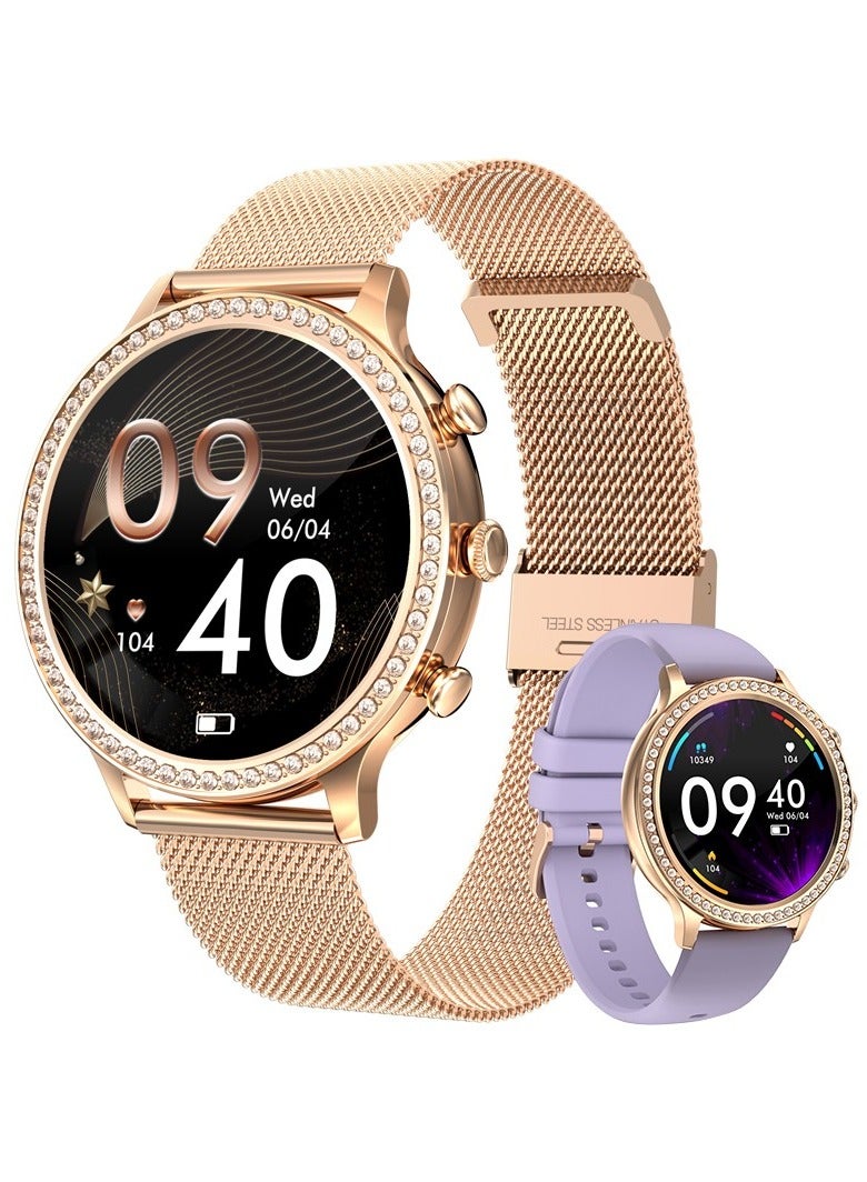 LIGE Newest Fashion Smart Watch for Ladies Bluetooth Call Smart Bracelet Waterproof Smart Watches Double Straps for Women - Image 1