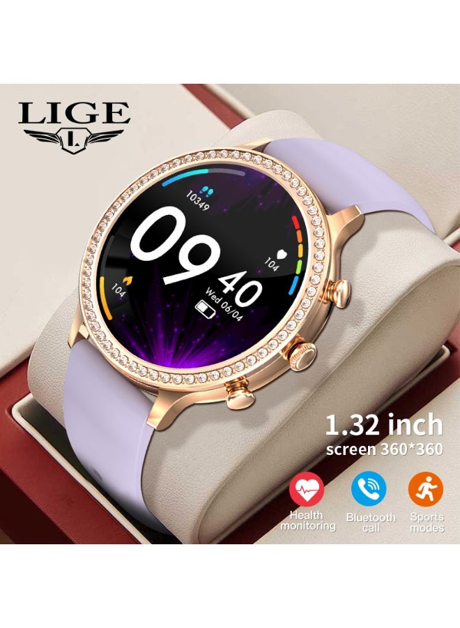 LIGE Newest Fashion Smart Watch for Ladies Bluetooth Call Smart Bracelet Waterproof Smart Watches Double Straps for Women - Image 2