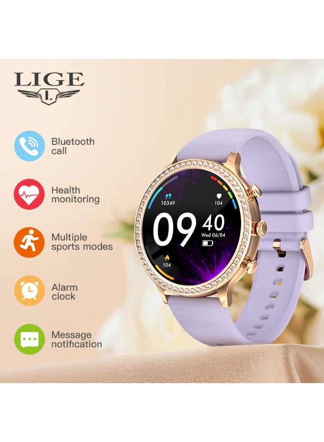 LIGE Newest Fashion Smart Watch for Ladies Bluetooth Call Smart Bracelet Waterproof Smart Watches Double Straps for Women - Image 4