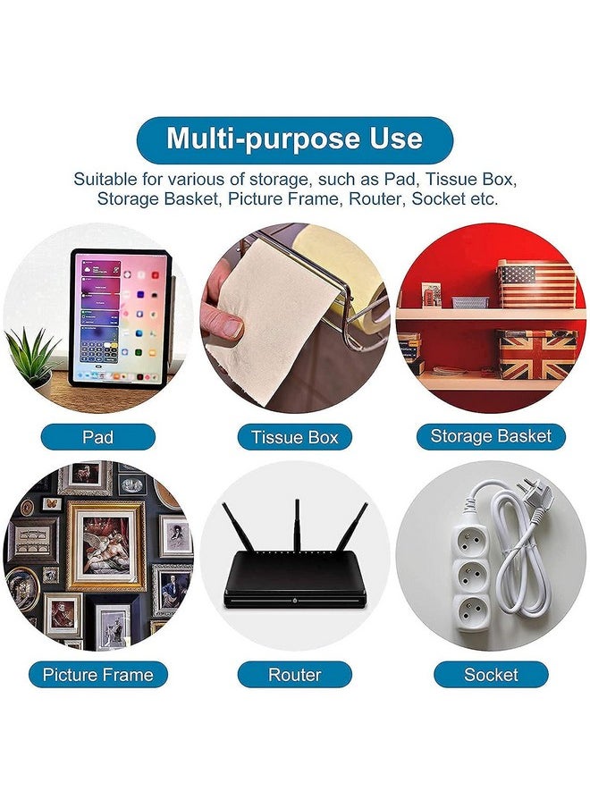 Concepta - Self Adhesive Male Female Wall Hooks 6 Kg Max Magic Transparent Sticker Hooks For Hanging Mobile Case Spike Guards Toilet Brush Photo Frames Bathroom Kitchen Accessories (Pack Of 20) - Image 1