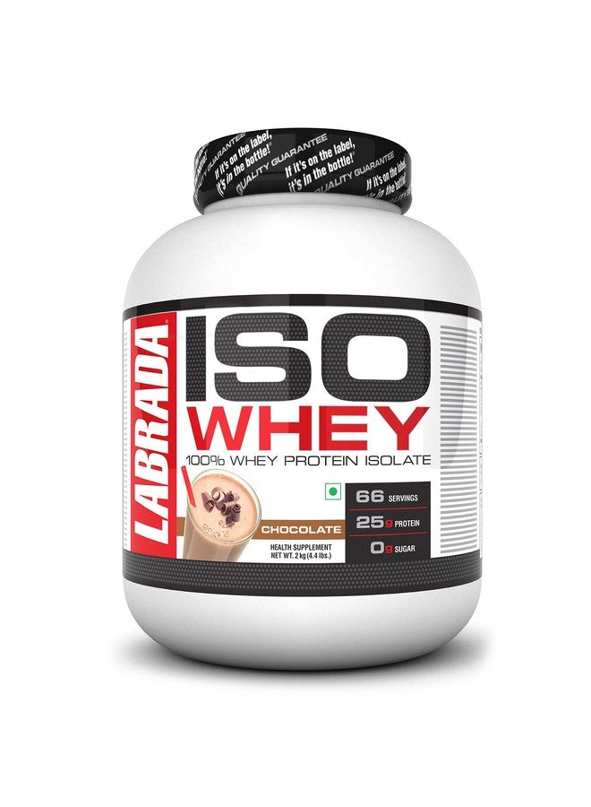 Labrada ISO WHEY 100% Whey Protein Isolate 4.4 lbs/2kg (Chocolate) (Post Workout, 25g Protein, 0g Sugar,0 Fat,Gluten Free, Lactose Free, 66 Servings) - Image 1