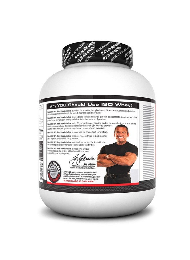 Labrada ISO WHEY 100% Whey Protein Isolate 4.4 lbs/2kg (Chocolate) (Post Workout, 25g Protein, 0g Sugar,0 Fat,Gluten Free, Lactose Free, 66 Servings) - Image 4