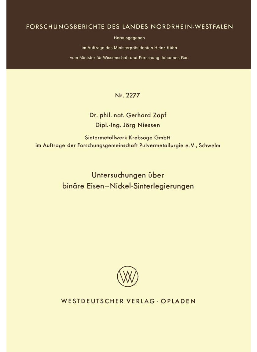 Untersuchungen über binäre Eisen-Nickel-Sinterlegierungen 