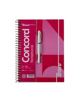 Bravo New Concord Notebook Large - 7 Subjects - Pink  - Image 1