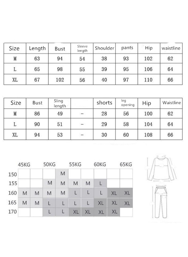 Generic - 7pcs pajamas set for women in all seasons imitation silk pajamas set - Image 1