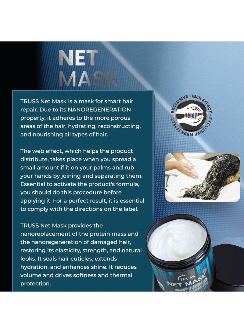 تروس صافي قناع | قناع العلاج المكثف لإصلاح ونمو الشعر | تجديد النانو والبروتين | جميع أنواع الشعر | يعيد الأحماض الأمينية | يعيد بناء وترطيب الشعر التالف | 550 جم/19.40 أونصة - Image 4