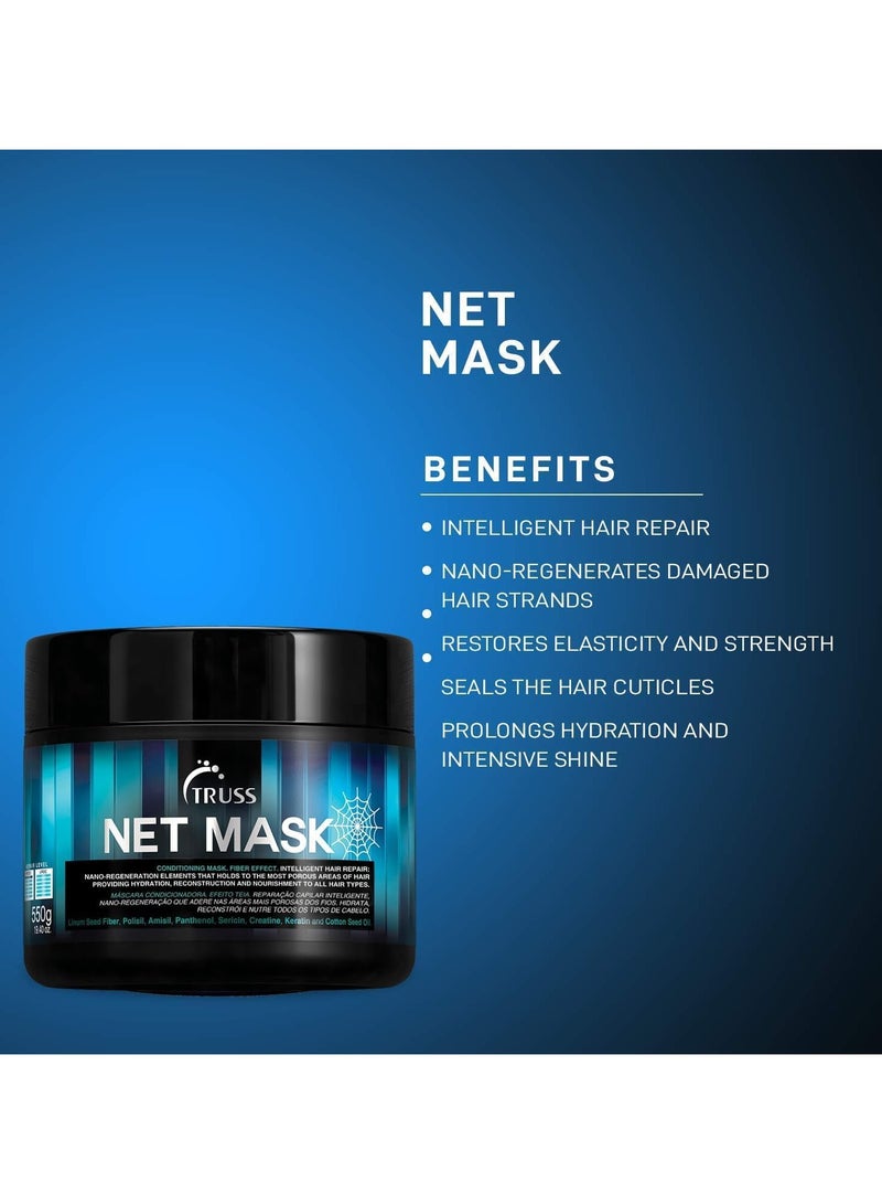 تروس صافي قناع | قناع العلاج المكثف لإصلاح ونمو الشعر | تجديد النانو والبروتين | جميع أنواع الشعر | يعيد الأحماض الأمينية | يعيد بناء وترطيب الشعر التالف | 550 جم/19.40 أونصة - Image 5