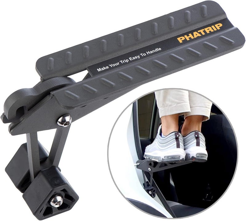 PHATRIP Car Door Step Folding Car Door Pedal Folding Ladder for Cars Easy to Get to the Roof Universal Doorstep Fits the Vehicle with U Door Hatches SUV, Jeep, RV - Image 1