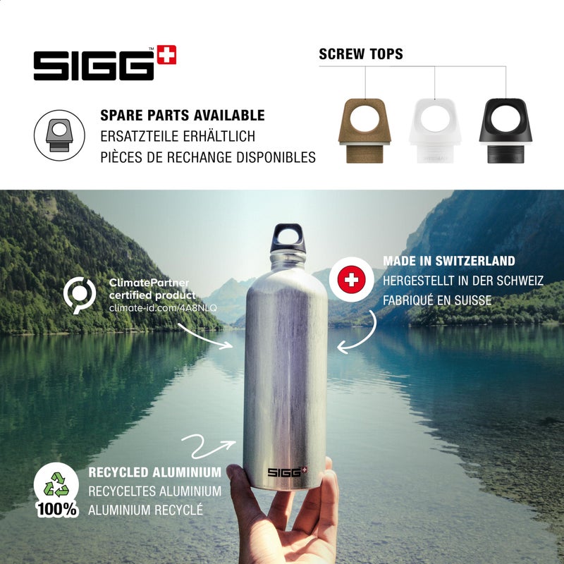 SIGG - Aluminum Water Bottle - Traveller Blue - Climate Neutral Certified - Suitable For Carbonated Beverages - Leakproof & Lightweight - BPA Free - 20 oz - Image 4