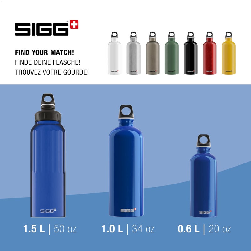 SIGG - Aluminum Water Bottle - Traveller Blue - Climate Neutral Certified - Suitable For Carbonated Beverages - Leakproof & Lightweight - BPA Free - 20 oz - Image 5