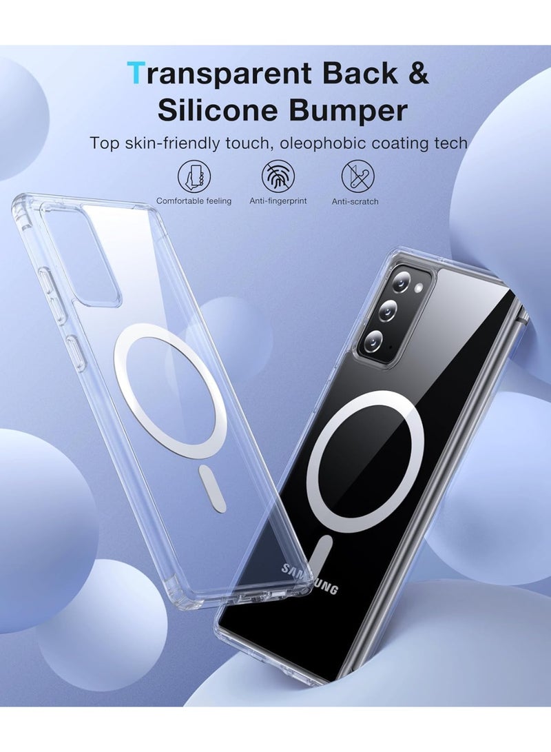 Clear Magnetic Case for Samsung Galaxy S20 Ultra, Camera Protection Cover, Wireless Charging Compatible,Acrylic Hard Back Case for (Samsung Galaxy S20 Ultra) - Image 1