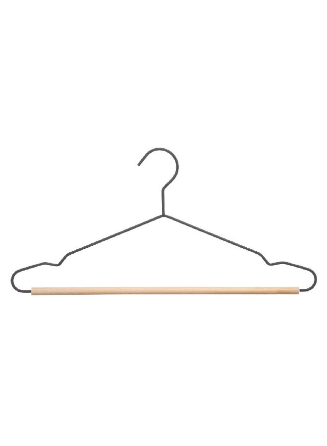 Five Simply Smart 2-Piece High Quality Metal and Wooden Cloth Hanger Set Beige and Black 20 x 43 x 1.5 cm 167829 - Image 1