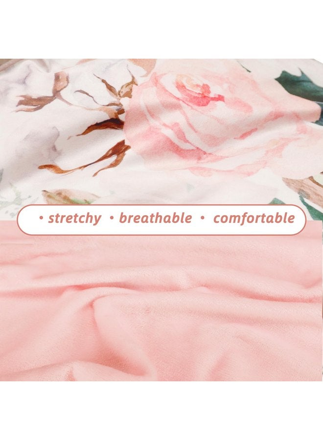 DILIMI Nursing Pillow Cover, Soft Stretchy Nursing Covers for Breastfeeding Pillows, 1 Pack Reversible Removable Slipover for Baby Boy and Girls, Floral - Image 2