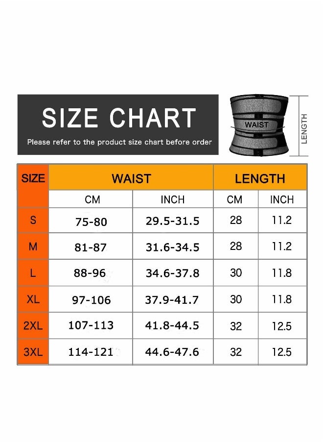 Generic Workout Waist Trainer Neoprene Corset Sauna Sweat Trimmer Cincher Slimming Belly with Belts XL  - Image 2
