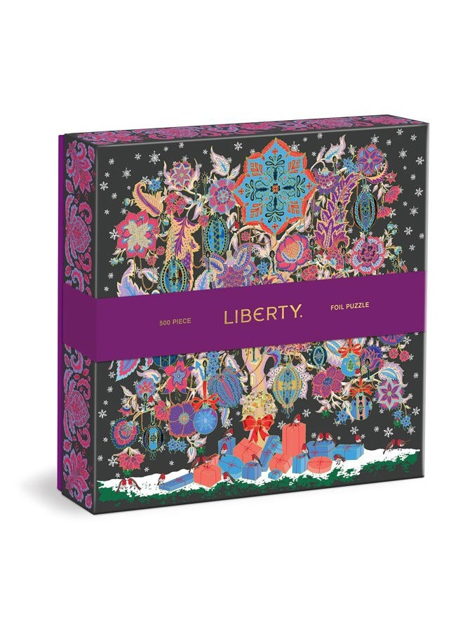 Galison Liberty Christmas Tree of Life 500 Piece Foil Puzzle - Image 1