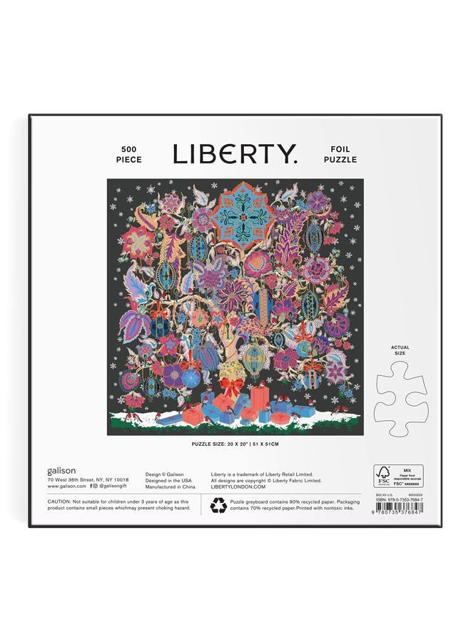 Galison Liberty Christmas Tree of Life 500 Piece Foil Puzzle - Image 3