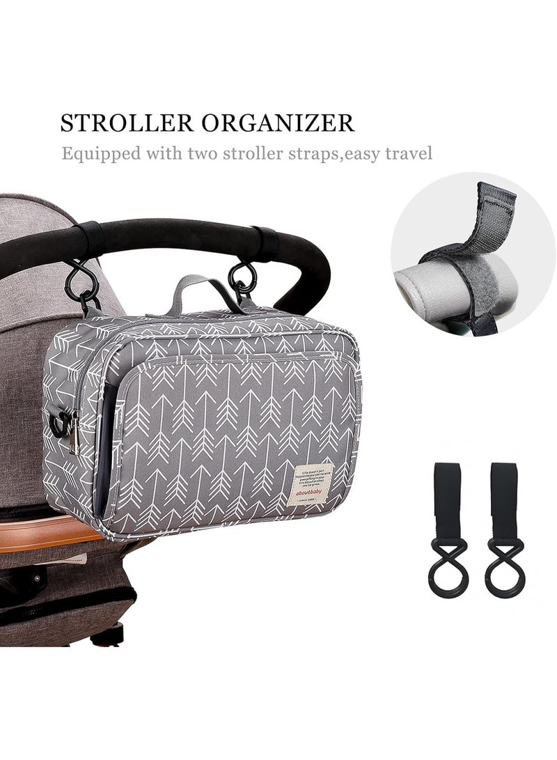 Travel Diaper Bag - Multipurpose Baby Stroller Organizer & Waterproof Diaper Tote Bag for Boys & Girls, Large Capacity with Multiple Pockets - Image 3