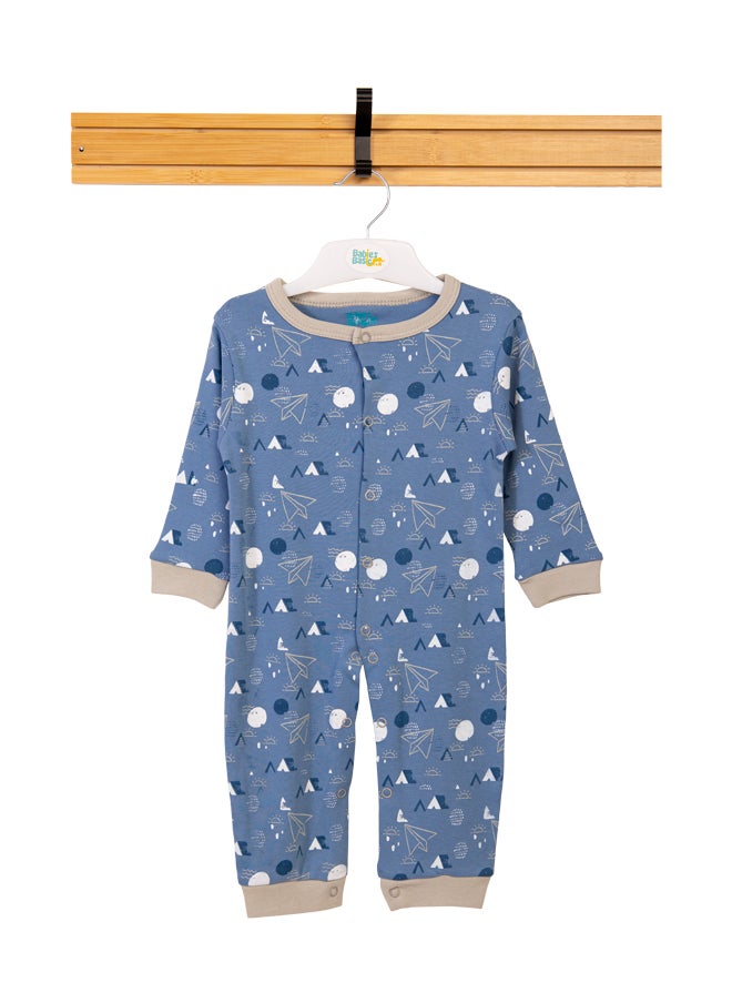 Babies Basic 100% Cotton Printed Long Sleeves Jumpsuit/Romper/Sleepsuit For Babies  - Image 1