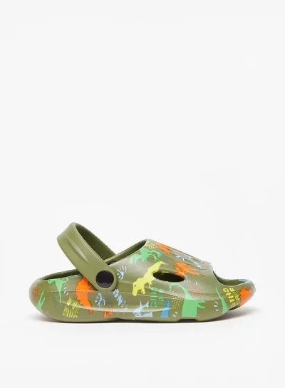 ال بي ال من شو اكسبرس Boys All-Over Dinosaur Print Slip-On Clogs