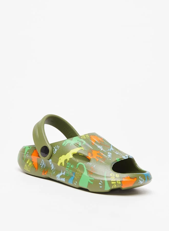 ال بي ال من شو اكسبرس Boys All-Over Dinosaur Print Slip-On Clogs