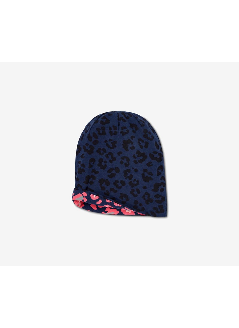 Tchibo Girls Reversible Hat, Navy Combo  - Image 4