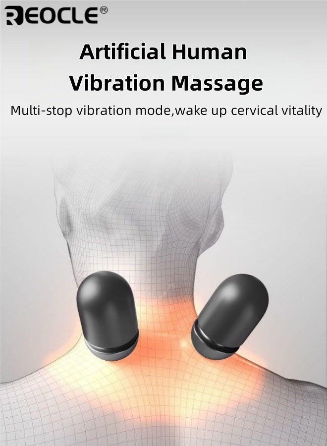 REOCLE Massage Pillow with Heat and Vibration Pillow Traction Massager Comfort Sleeper Pillow Massage for Neck Pain Relief Muscle Soreness and Tension - Image 3