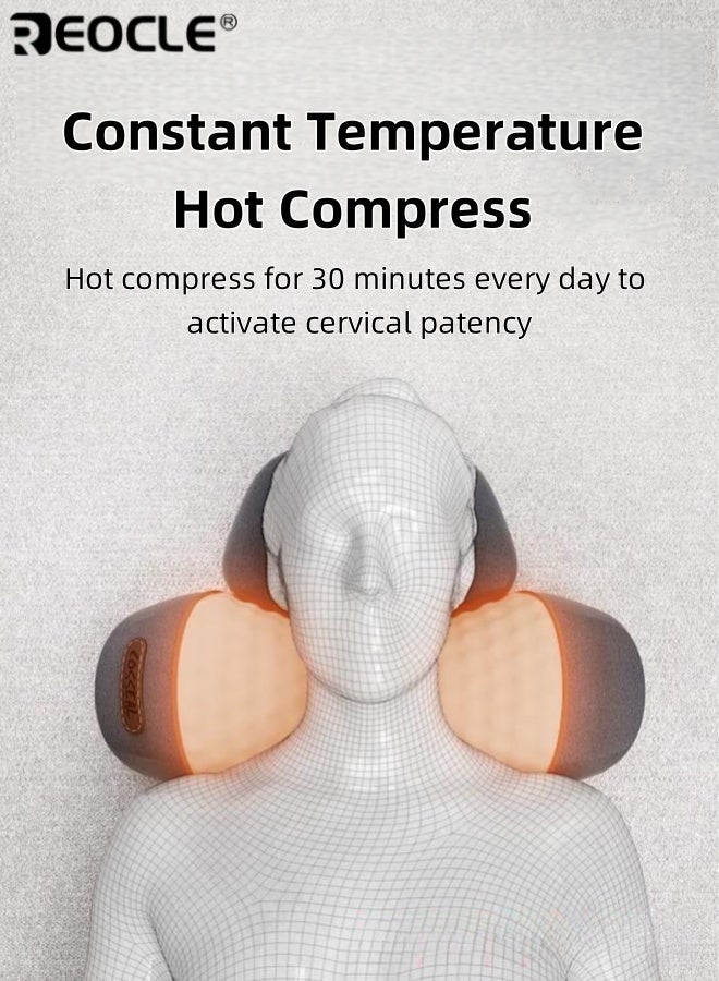 REOCLE Massage Pillow with Heat and Vibration Pillow Traction Massager Comfort Sleeper Pillow Massage for Neck Pain Relief Muscle Soreness and Tension - Image 4
