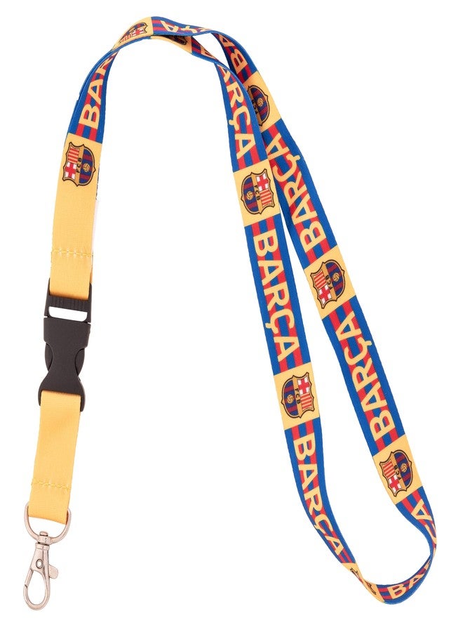 Desert Cactus FC Barcelona Lanyard Barça Barca Football Soccer Car Keys ID Badge Holder Keychain Detachable Breakaway Snap Buckle (Lanyard B) - Image 1