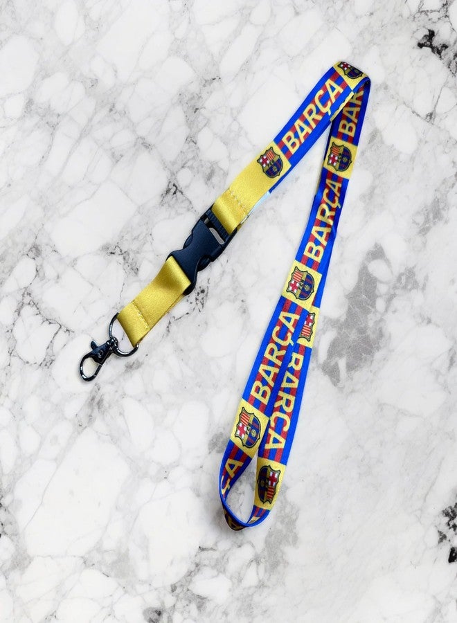 Desert Cactus FC Barcelona Lanyard Barça Barca Football Soccer Car Keys ID Badge Holder Keychain Detachable Breakaway Snap Buckle (Lanyard B) - Image 5