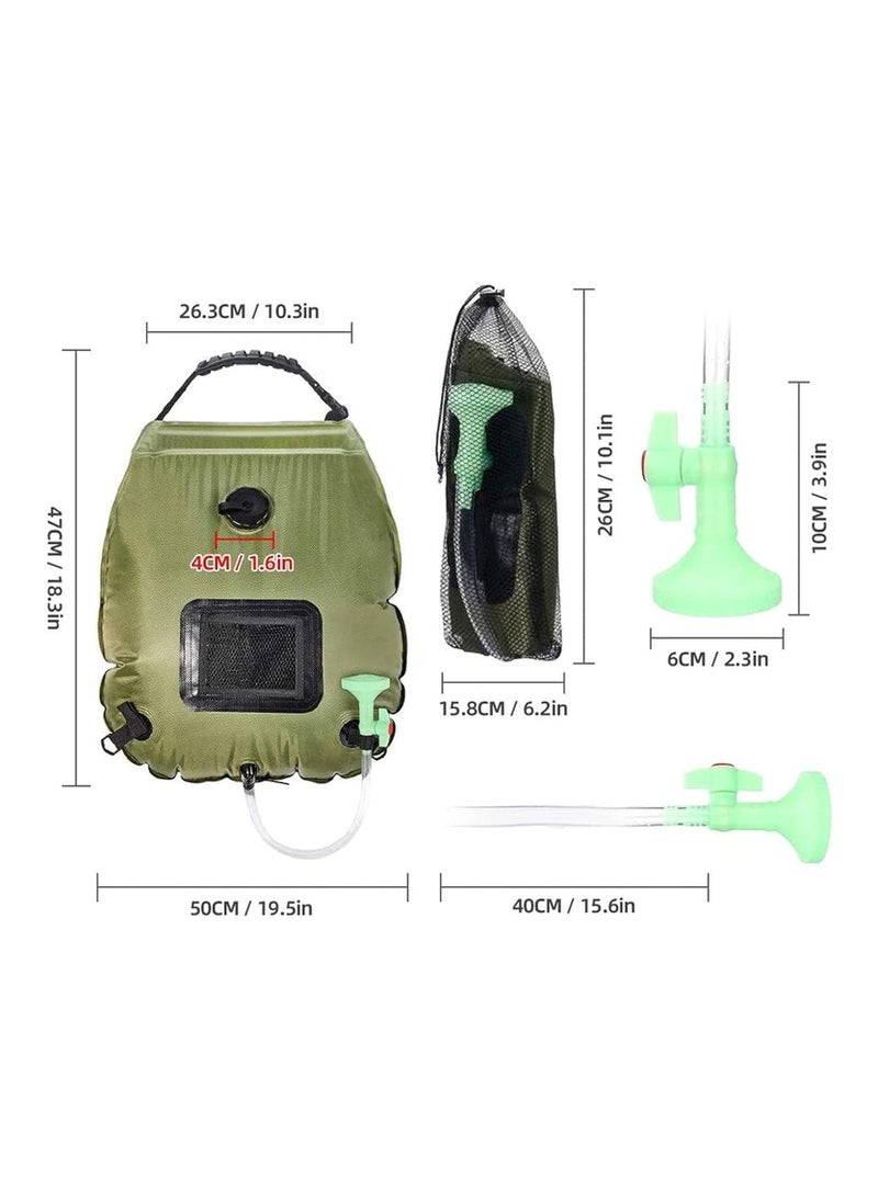 ARNOTEC Camping Solar Shower Bag 5 gals/20L Portable for Outdoor Travel Hiking Beach Bathing Climbing Backpacking Adventure with Shower Nozzle and Storage Bag  - Image 3