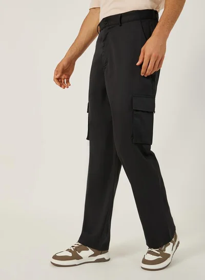 Styli Styli Cotton Rich Regular Fit T-Shirt with Crew Neck